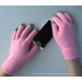 10g Polyester Liner fünf Finger Pink Touch Screen Handschuh